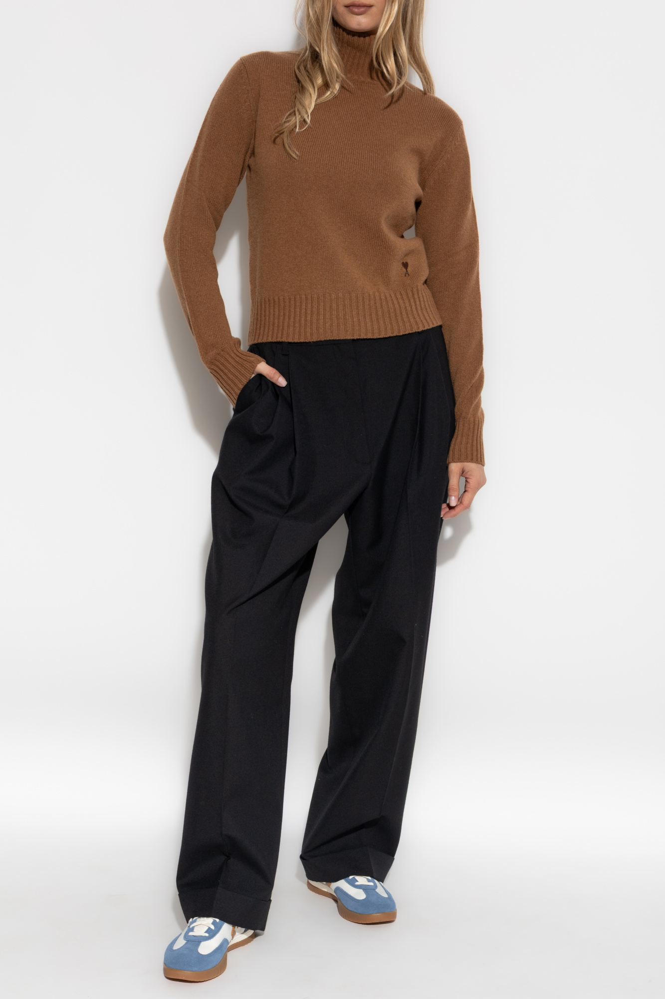 Brown Wool turtleneck Ami Alexandre Mattiussi - Vitkac France